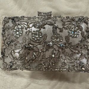 Elegant Silver Clutch Bag
